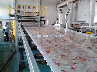 chaîne de production de feuille de marbre de PVC de 1220mm x de 2440mm, machine de panneau de marbre de PVC
